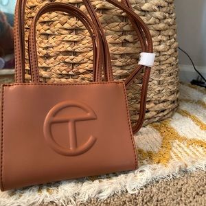 TELFAR small shopper brown/chestnut color